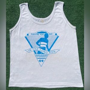 VTG 80’s Peachtree Road Race Blue Cross Tank Top Men’s SZ Small Single Stitch